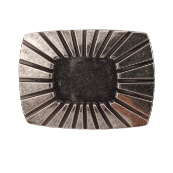 Design Gürtelschnalle Schwarze Sonne abstrakt - Made in Italy - vorne