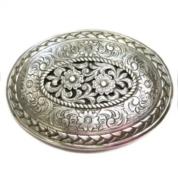 Design Buckle Silver Plated