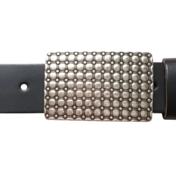 Design Belt Buckle Pixel with a grid pattern with belt