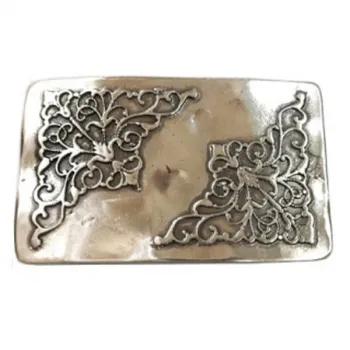 Design Buckle Silver Plated