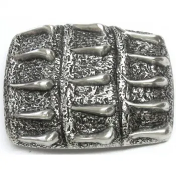 Design Buckle Silver Plated