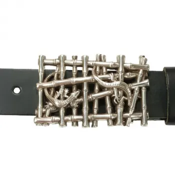 Belt Buckle Design Gecko with belt