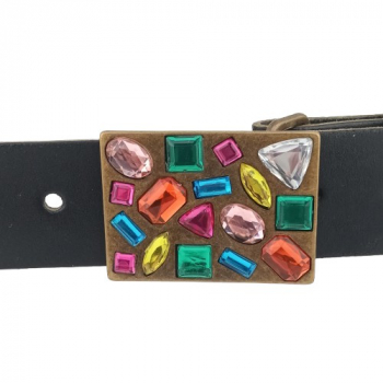 Preview: Design Belt Buckle Rhinestone Mix - with belt