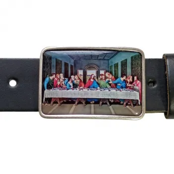 Belt Buckle The Last Supper by Da Vinci with belt