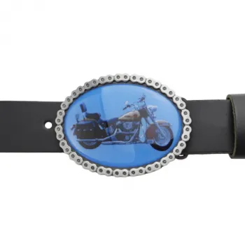 Custom Photo Belt Buckle Oval Chain with belt