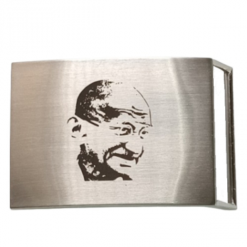 Belt Buckle Mahatma Gandhi laser engraved