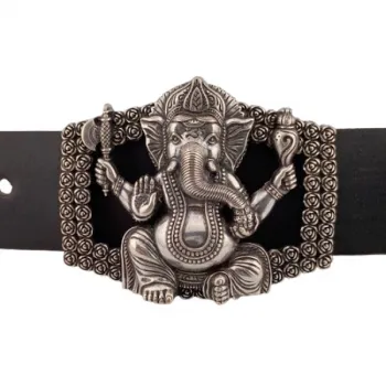 Design Belt Buckle Ganesha Hindu deity - with belt
