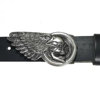 Gürtelschnalle Totenkopf mit Adler - mit Gürtel