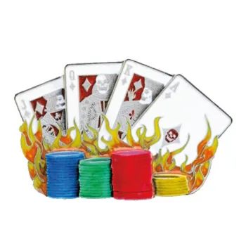 Gürtelschnalle Spielkarten und Jetons