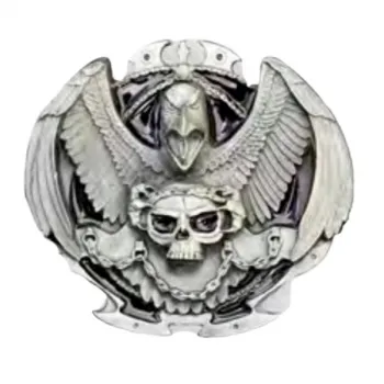 Guertelschnalle Totenkopf mit Adler