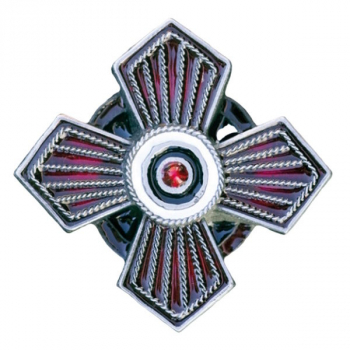 Gürtelschnalle Kreuz schwer