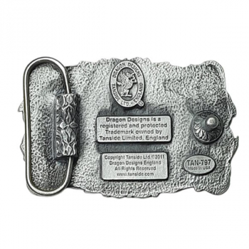 Preview: Gürtelschnalle Pferdekopf Rückseite