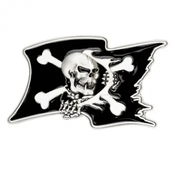 Belt Buckle Pirate Flag