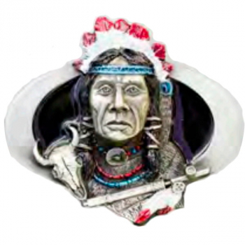 Belt Buckle Indian Chief