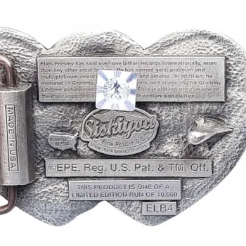 Belt Buckle Elvis backside with licence label
