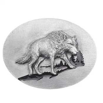 Gürtelschnalle Wolf