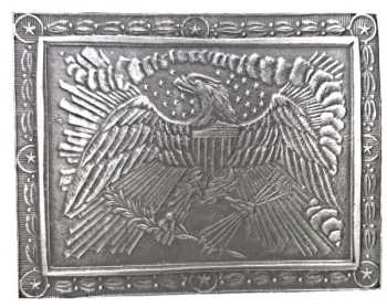 Gürtelschnalle Adler + Pfeile + Ähren