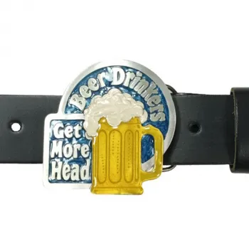 Belt Buckle Beer Drinkers, with beer mug, multicolor with belt
