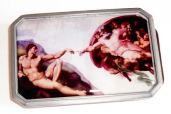 Gürtelschnalle Kunstmotiv: Die Erschaffung Adams