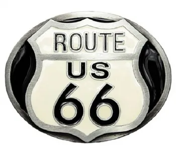 Buckle Route 66 Road Sign