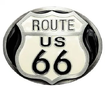 Gürtelschnalle Route 66 Road Sign