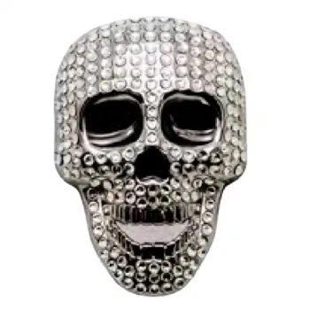 Guertelschnalle Totenkopf mit Strass