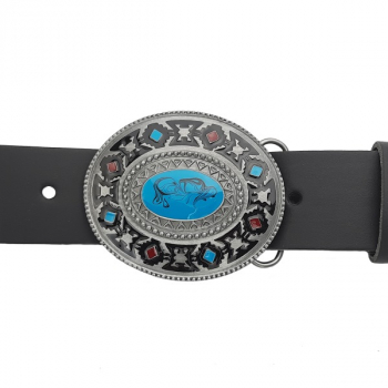 Preview: Gürtelschnalle Indianer mit Gürtel