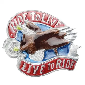 Belt Buckle Eagle Ride to Live