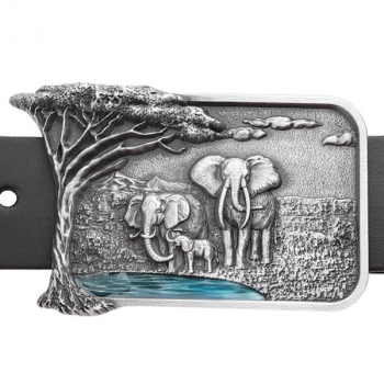 Preview: Buckle Elephant Belt Detail