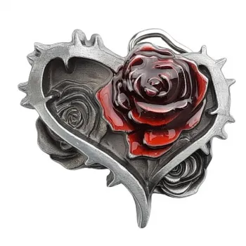 Buckle Heart with Rose