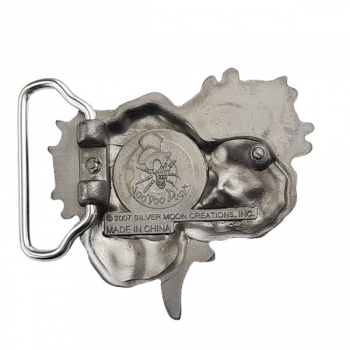 Preview: Gürtelschnalle Herz mit Rose