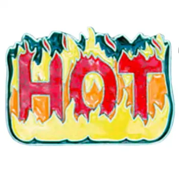 Gürtelschnalle Hot in Flammen