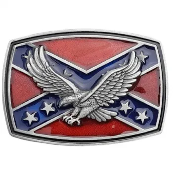 Gürtelschnalle Südstaaten-Flagge mit Adler