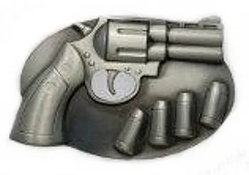 Belt Buckle Colt: revolver with four bullets