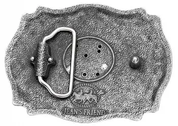 Belt Buckle Golden Wolf, Western Style back