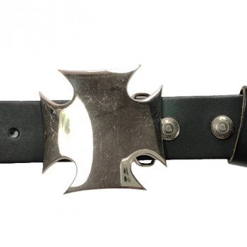Preview: Belt Buckle Chopper Cross polished with belt