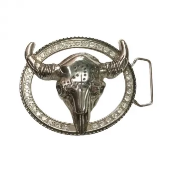 Belt Buckle Bull Head with glitter stones