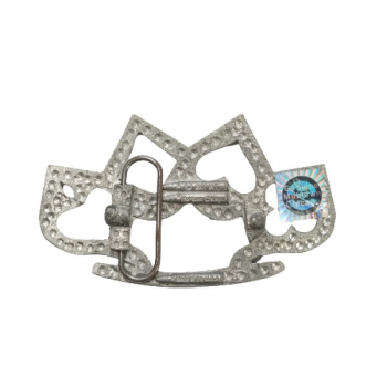 Preview: Gürtelschnalle Spielkarten-Symbole hinten