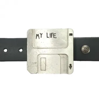 Belt Buckle Floppy Disc - My Life with belt