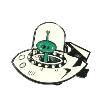 Belt Buckle UFO with Alien