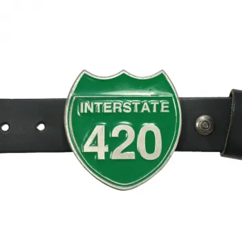 Gürtelschnalle Interstate 420 mit Gürtel