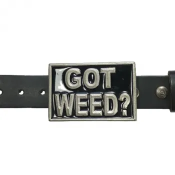 Gürtelschnalle Got Weed? mit Gürtel