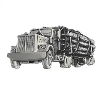 Gürtelschnalle Holztransporter