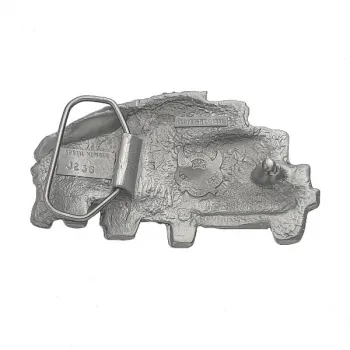 Gürtelschnalle Holztransporter Rückseite