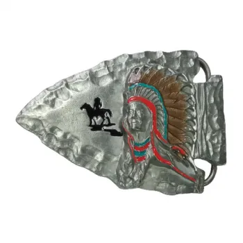 Belt Buckle Arrowhead + Indian