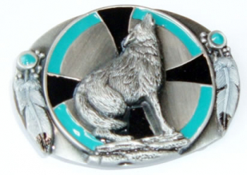 Guertelschnalle Wolf