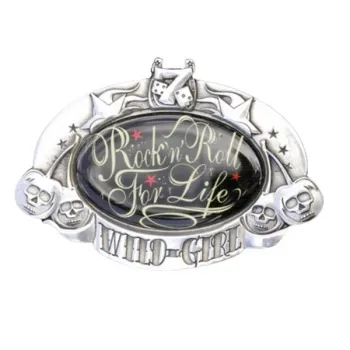 Design-Gürtelschnalle D. Vicente - Wild Girl - RocknRoll for life