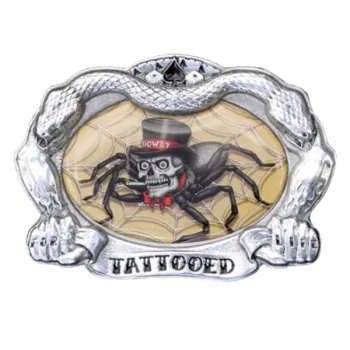 Design Belt Buckle D. Vicente - Tattooed Spider