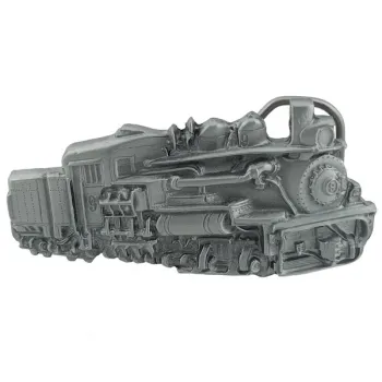 Gürtelschnalle Dampflokomotive mit Tender