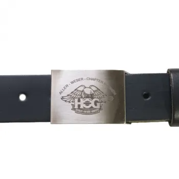 Custom Belt Buckle with Logo HOG with belt